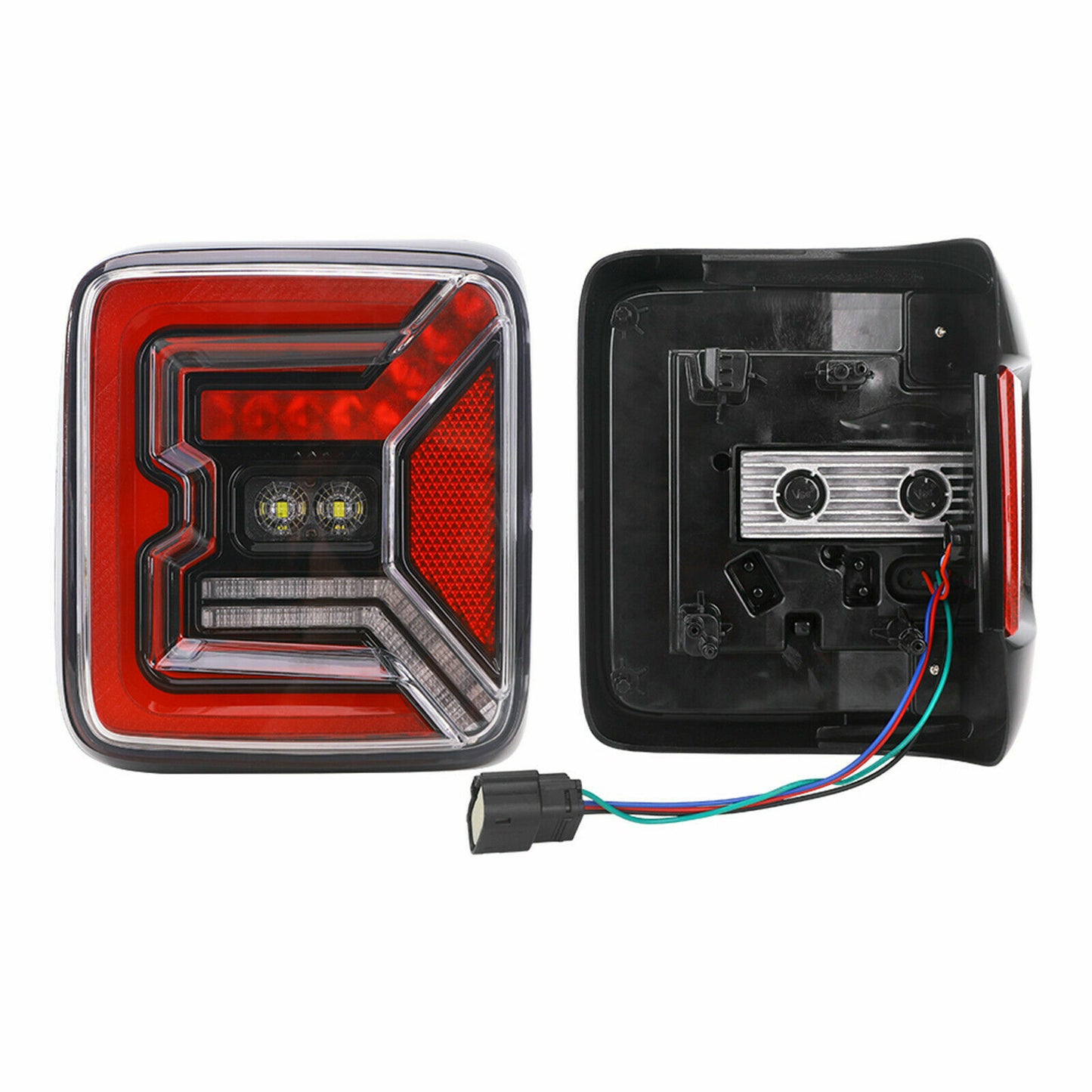 Pair LED Tail Lights Rear Lamp Break Turn Signal Light For Jeep Wrangler JL JLU