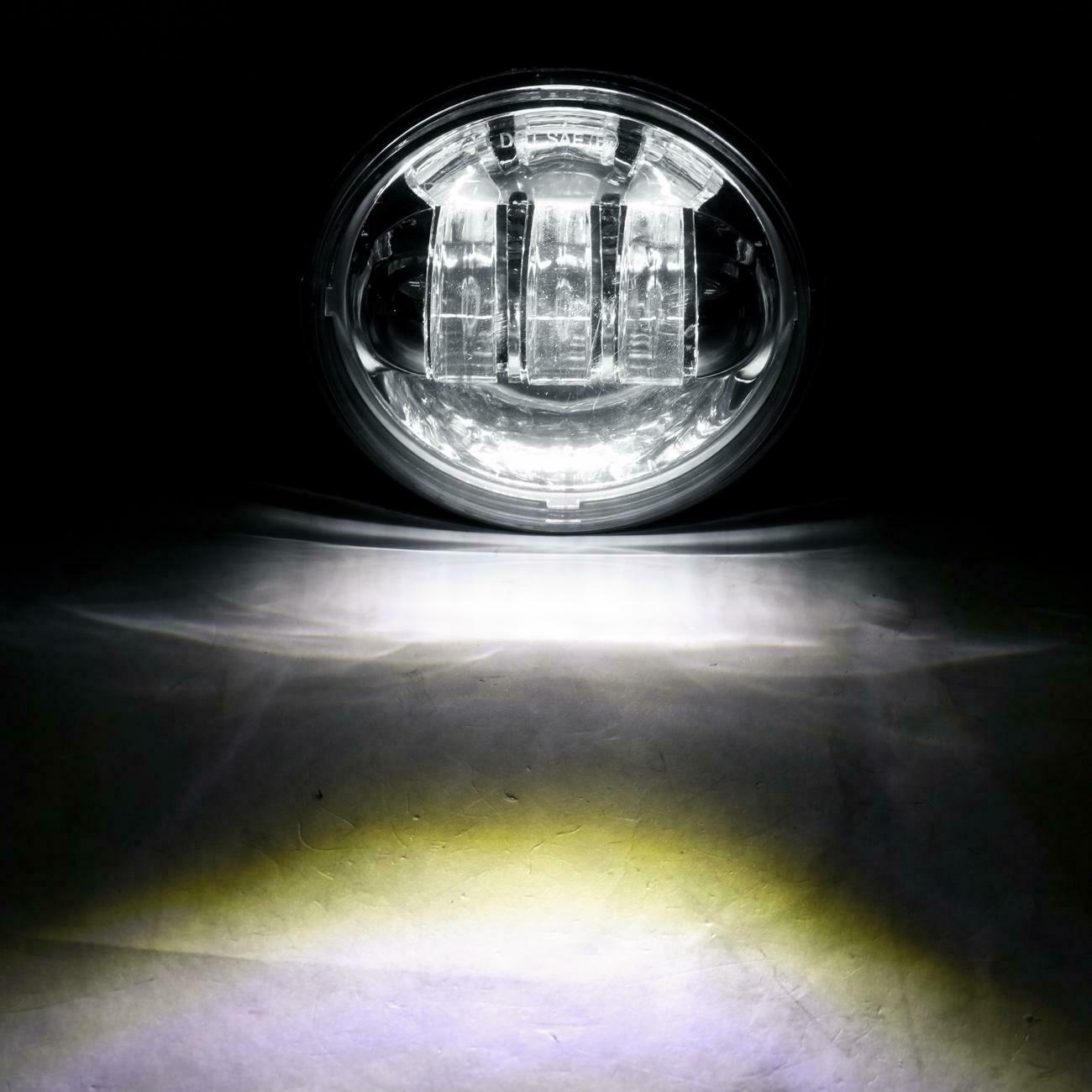 4 1/2 inch Chrome LED Passing Light Fog Light with Housing For Harley Touring