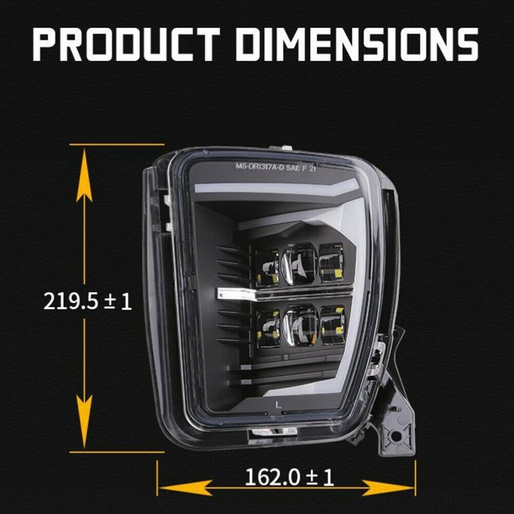 Pair LED Bumper Fog Light Clear Fog Lamp For Dodge RAM 1500 2500 3500 2013-2018