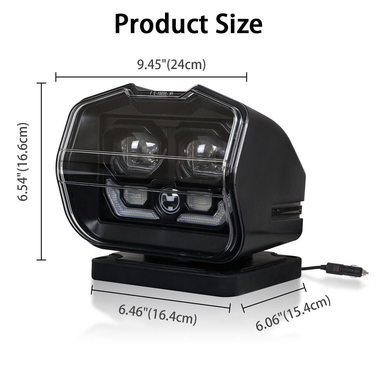 12V 50W Boat Remote Control LED Spotlight Truck Car Marine Remote Searchlight