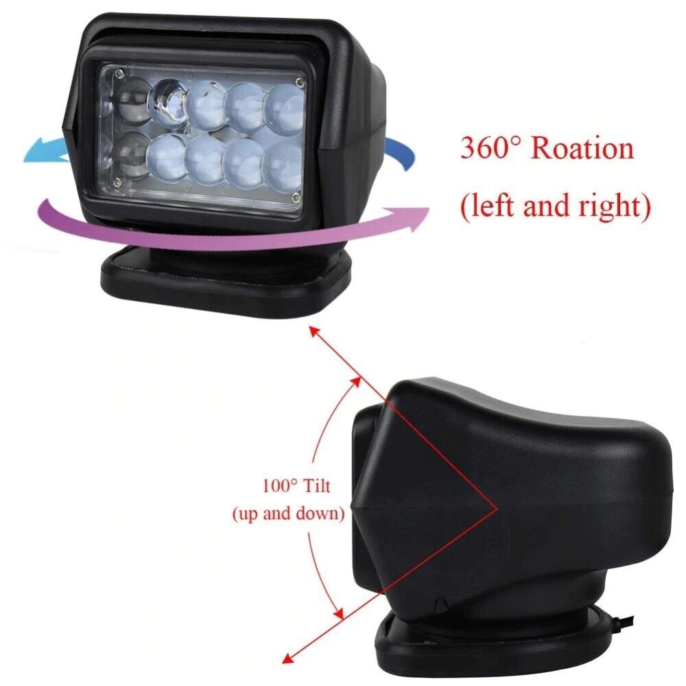 Portable Marine Searchlight Spotlight Wireless LED 12V for Boats Offroad Marine