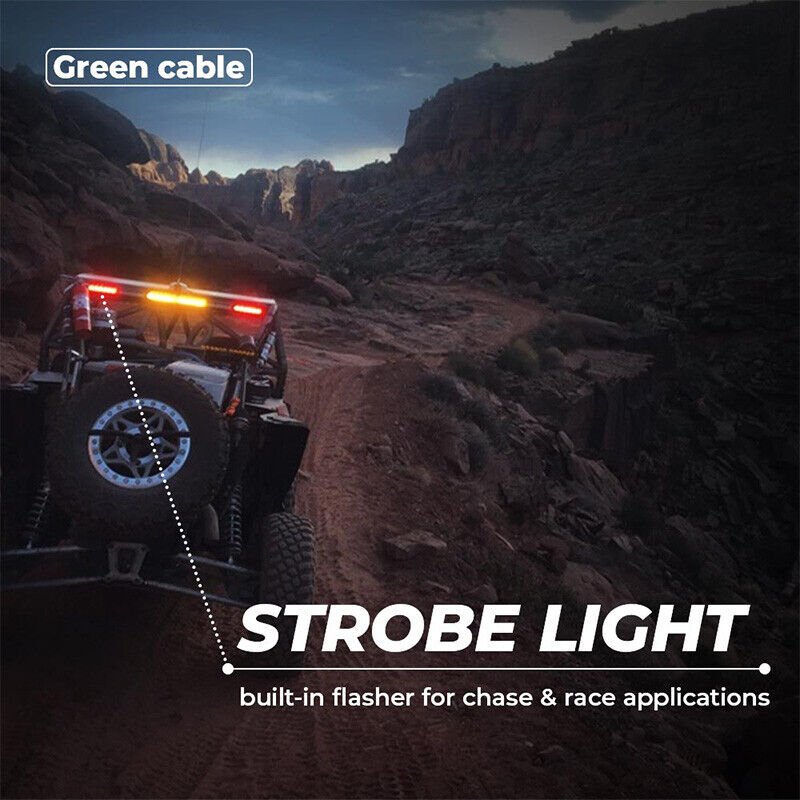 Rear Chase LED Light Bar Running Brake Reverse for Can-Am Commander Maverick X3 RZR 1000