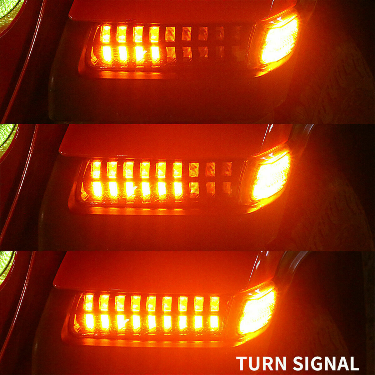 LED Sequencial Fender Lights and Running DRL Turn Signal For Jeep wrangler JL