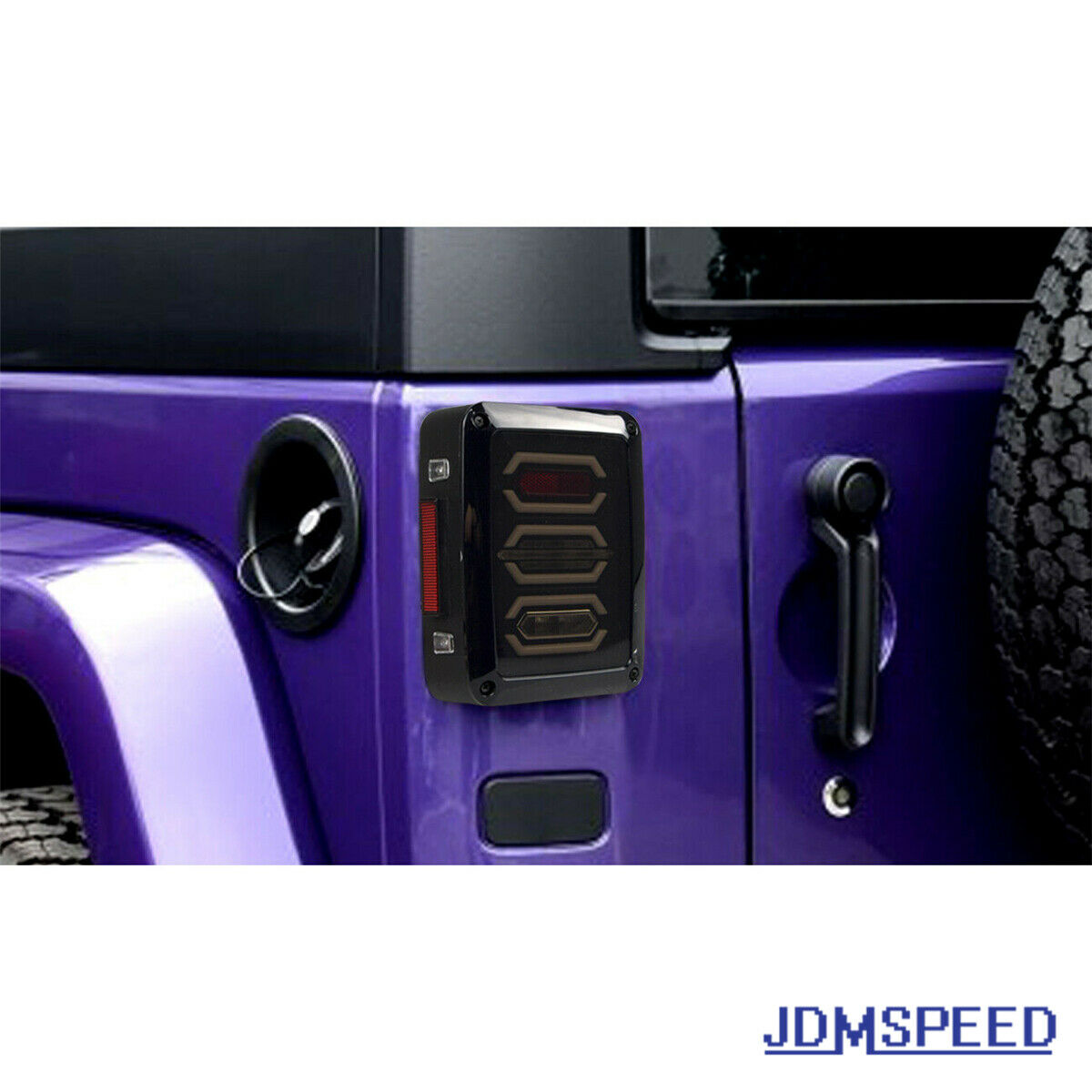 Pair LED Tail Light w/Turn Signal for Jeep Wrangler JKU JK Smoked Avenger 07-18
