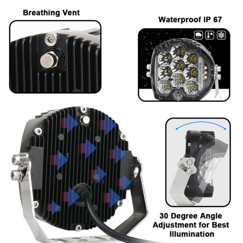 5 inch 50W LED Work Light Pods Spot Flood Combo Fog Lamp Offroad Driving Car
