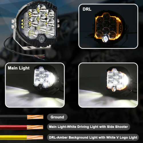 5 inch 50W LED Work Light Pods Spot Flood Combo Fog Lamp Offroad Driving Car