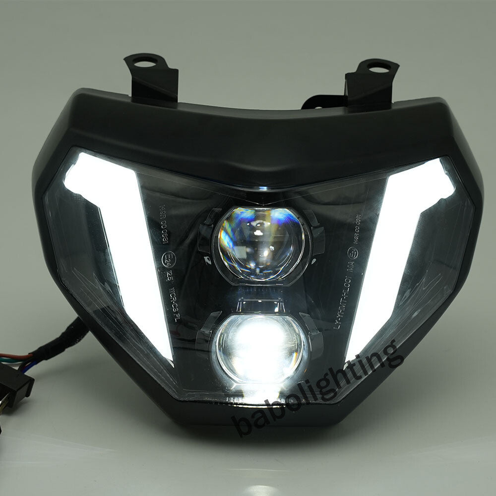 Für Yamaha MT09 MT-09 FZ09 2014 2015 2016 E24 LED Scheinwerfer mit Fern- und Abblendlicht Tagfahrlicht Plug&Play