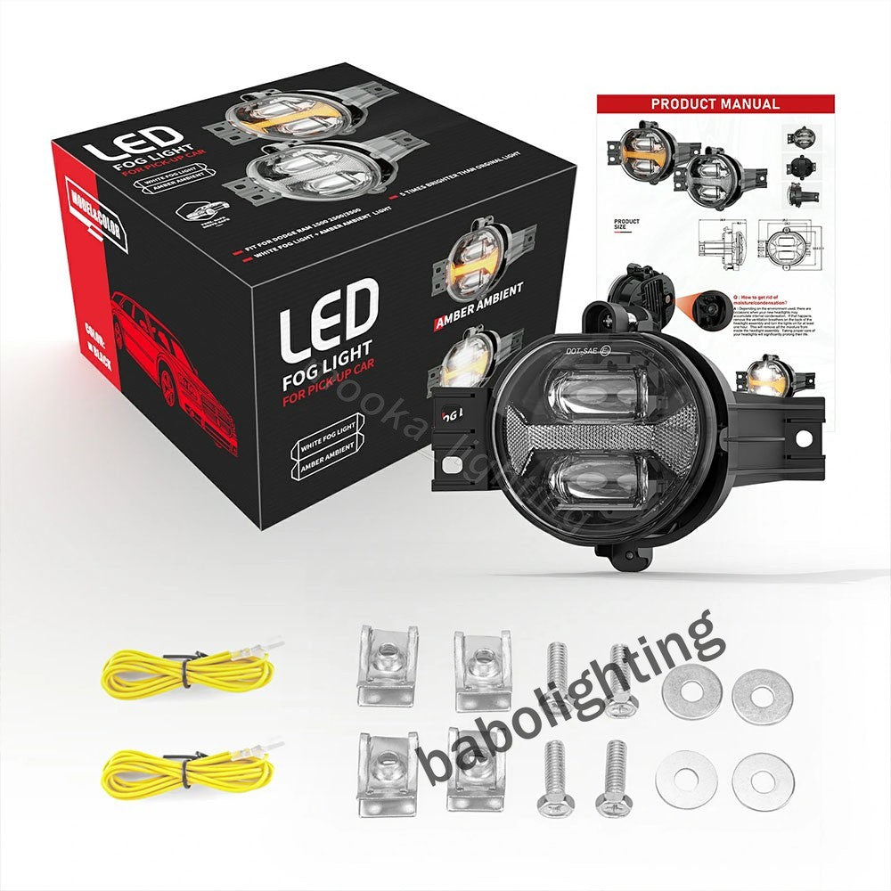LED Nebelscheinwerfer Auto mit Gelb DRL Für Dodge Ram 1500 02-08 Ram 2500 3500 03-09