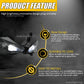 Motorcycle LED Headlight Assembly for KAWASAKI NINJA500 / Ninja500 SE ABS SE EX500 2024 2025 2026 High Low Beam Light