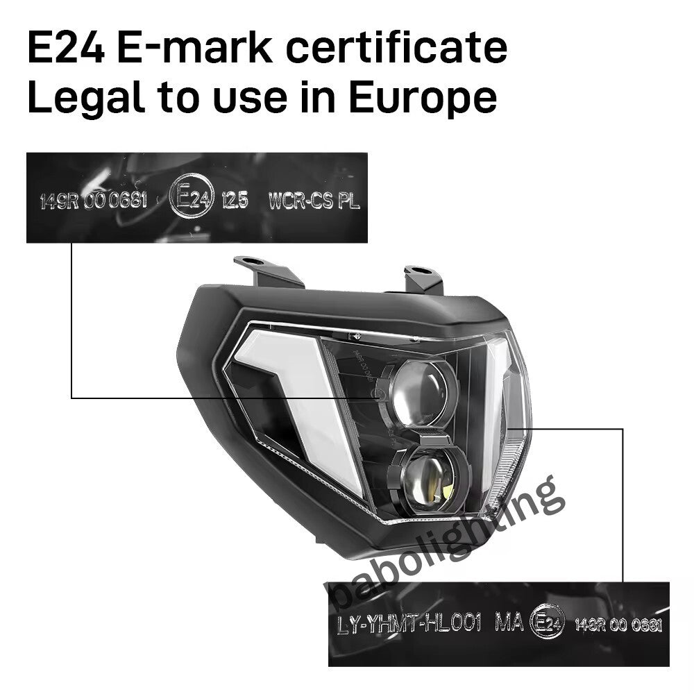 Für Yamaha MT09 MT-09 FZ09 2014 2015 2016 E24 LED Scheinwerfer mit Fern- und Abblendlicht Tagfahrlicht Plug&Play