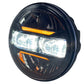 5 3/4'' 5.75 inch LED Headlights Round 4pcs Hi/Lo Beam with DRL for Peterbilt 349 359 fit for Impala 59-76 fit for Dodge