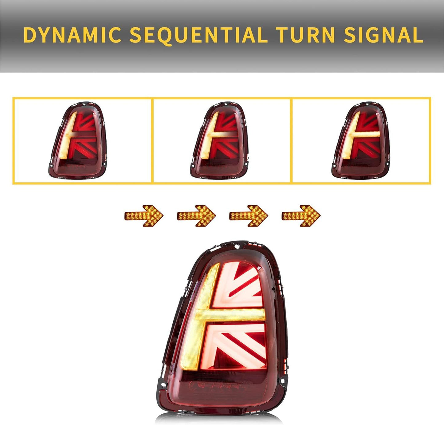 Rote LED Heckleuchten für BMW Mini Cooper S R56 R57 R58 R59 2007-2013 w/Start-up