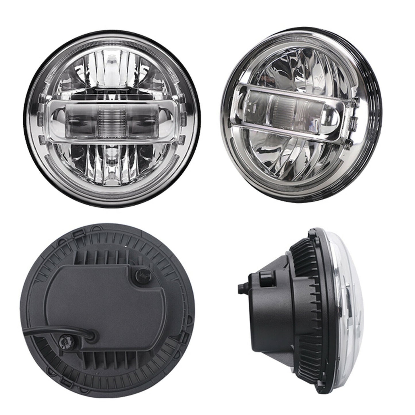 E24 7 Zoll LED Scheinwerfer Standlicht Fernlicht Abblendlicht für Harley Davidson Street Glide