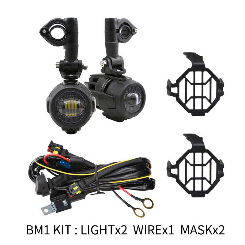 LED Fog Lights Driving Lamp W/ Relay for BMW R1200GS/ADV K1600 R1200 Plug & Play