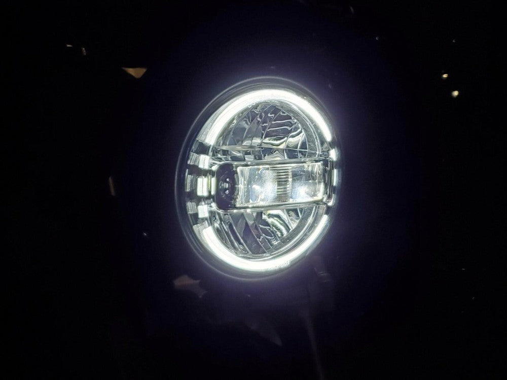 E24 7 Zoll LED Scheinwerfer Standlicht Fernlicht Abblendlicht für Harley Davidson Street Glide