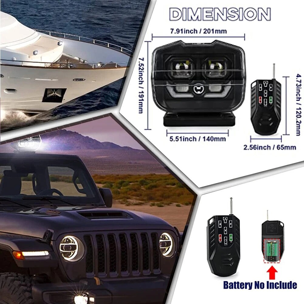 50W LED Fernbedienung Marine Boot Auto LKW Suchscheinwerfer Wireless Spotlight