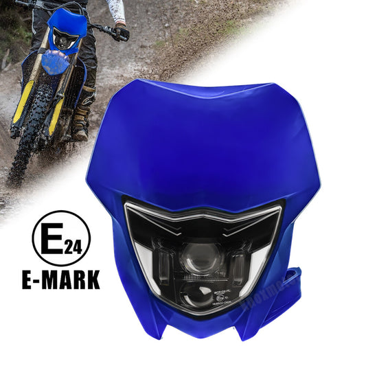 LED Headlight w/ Blue Fairing for Yamaha Enduro Supermoto WR250F WR450F 2020-Up