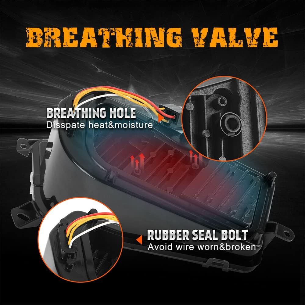 A pair ATV LED Headlight Assembly with Hi-Lo Beam DRL Turn Signal for Polaris RZR 900s Razor 1000 XP Turbo 2014-2020