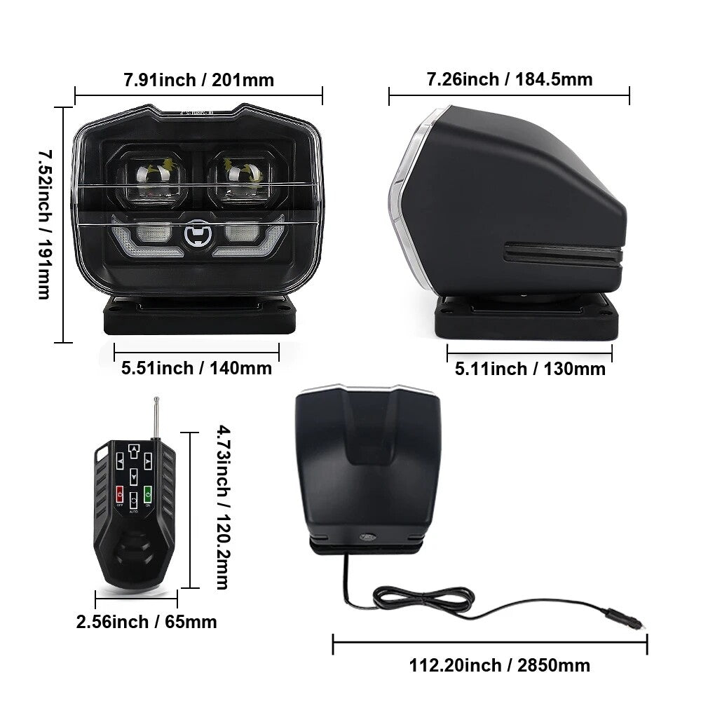 50W LED Fernbedienung Marine Boot Auto LKW Suchscheinwerfer Wireless Spotlight