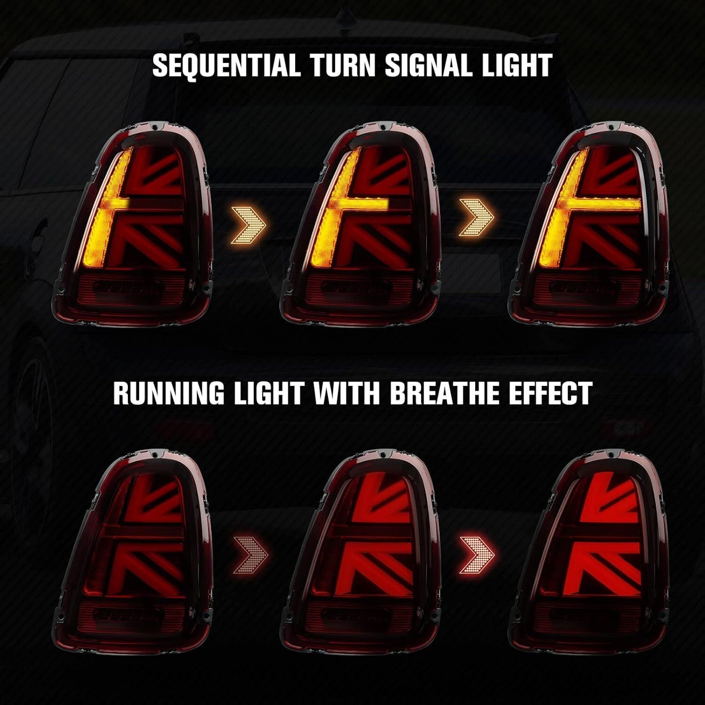 Rote LED Heckleuchten für BMW Mini Cooper S R56 R57 R58 R59 2007-2013 w/Start-up