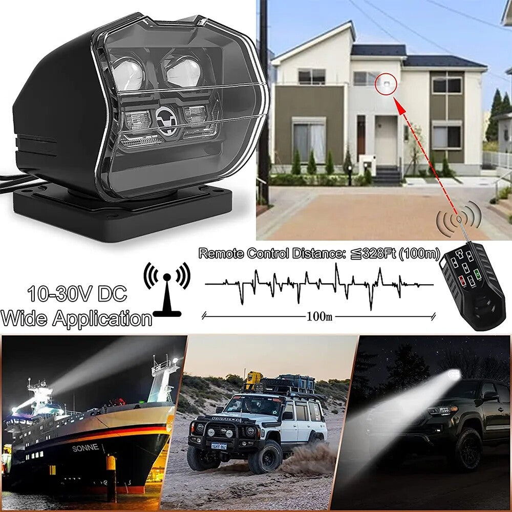 50W LED Fernbedienung Marine Boot Auto LKW Suchscheinwerfer Wireless Spotlight