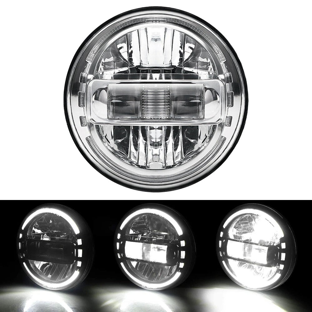 E24 7 Zoll LED Scheinwerfer Standlicht Fernlicht Abblendlicht für Harley Davidson Street Glide