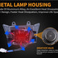 LED Headlight w/ Black Fairing High Low Beam Kit For Kawasaki KLX450R KLX125 KLX150L D-TRACKER 125