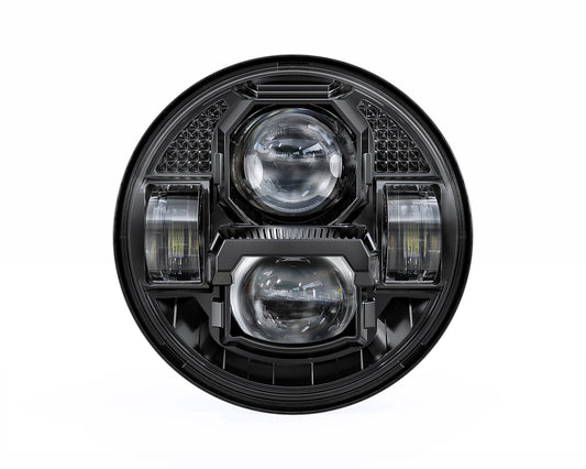 E24 E-Nummer 5,75 Zoll 84W LED Scheinwerfer Hi/Lo Beam für Harley Indian Triumph