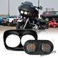 5.75 INCH LED Dual Headlight with Amber DRL Hi/Lo Beam For Harley Road Glide 1998-2013 Plug&Play