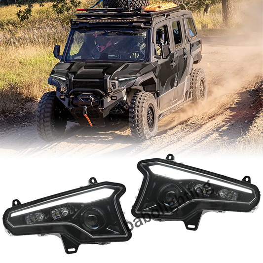 LED Headlights with Hi-Lo Beam Turn signal DRL for Polaris XPEDITION XP / ADV / 5 Ultimate / NorthStar 2024+
