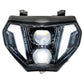 Für Yamaha MT09 MT-09 FZ09 2014 2015 2016 E24 LED Scheinwerfer mit Fern- und Abblendlicht Tagfahrlicht Plug&Play