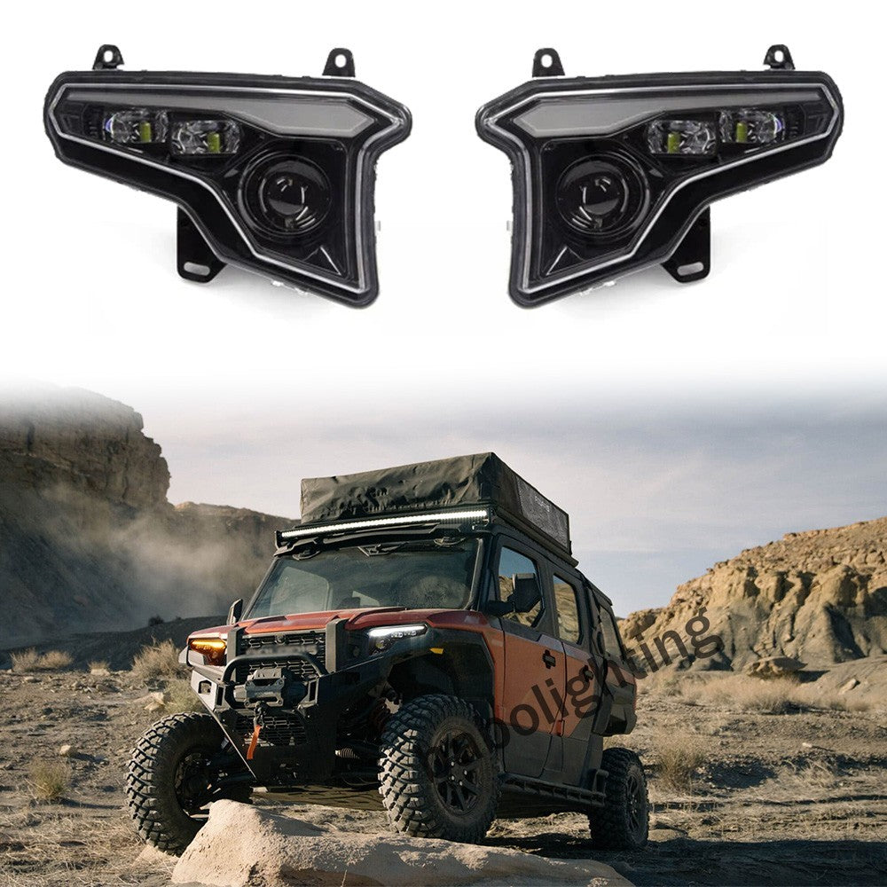 LED Headlights with Hi-Lo Beam Turn signal DRL for Polaris XPEDITION XP / ADV / 5 Ultimate / NorthStar 2024+