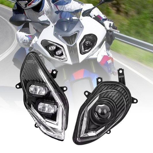 E-Mark LED Headlight Assembly with Hi/Lo Beam Daytime Running Light for BMW S1000RR 2015 2016 2017 2018