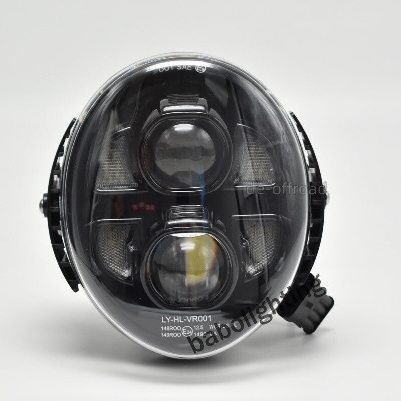 für Harley V-Rod 2002-2017 E24 LED Scheinwerfer mit Tagfahrlicht Fernlicht Abblendlicht