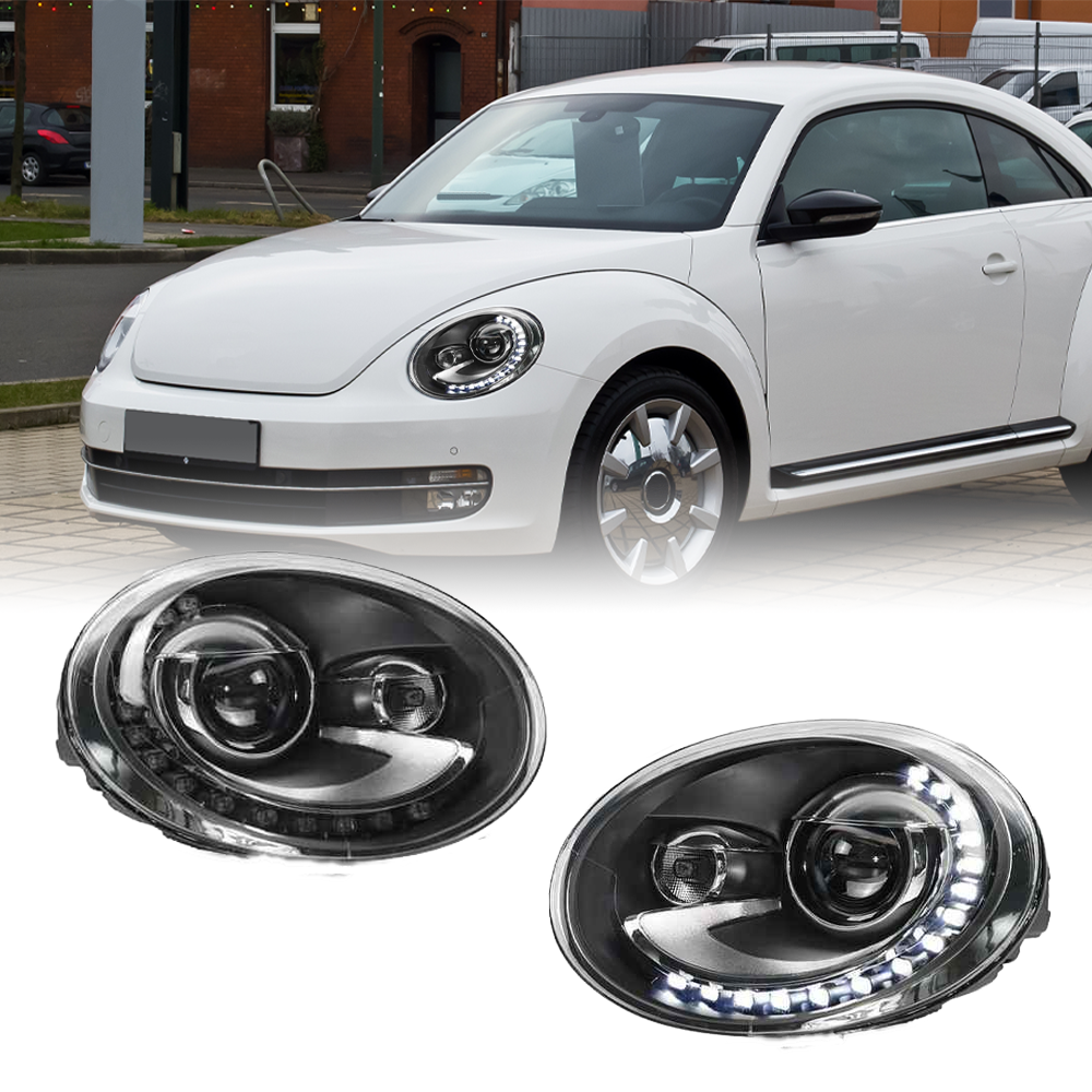 LED Projector Front Headlight with High Low Beam Lamp for Volkswagen Beetle 2013-2019