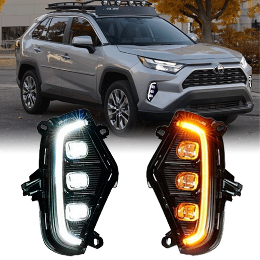 Fog lights LED with Daytime Running light Assembly for Toyota RAV4 2019 2020-2023