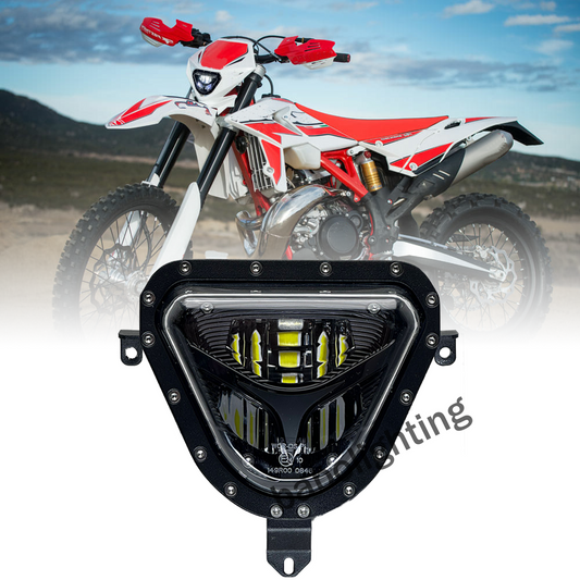 LED Headlight with Hi-Lo Beam for BETA RR 125 200 250 300 350 400 450 Race Xtrainer 2 Stroke 4T