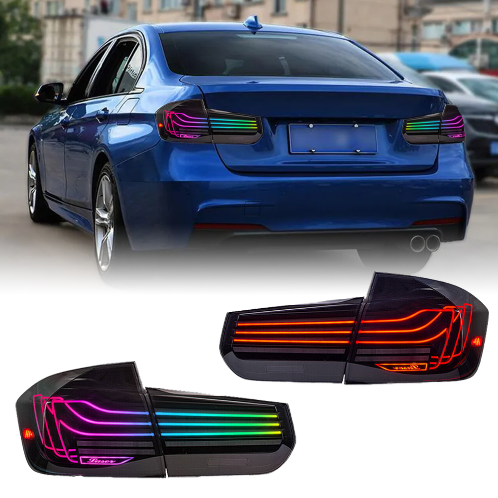 für BMW 3 Series F30 F80 Limousine 2013-2018 Rückleuchten Paar RGB LED Rücklicht