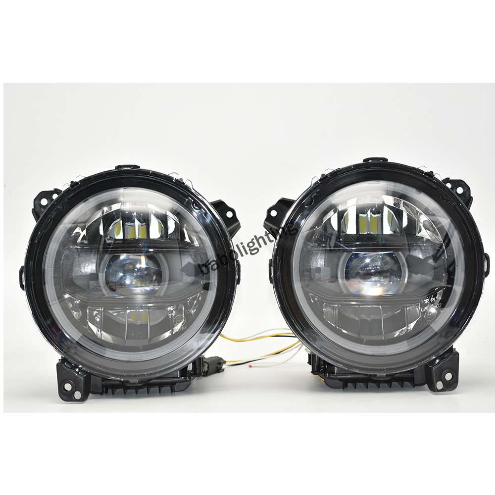 For Jeep Wrangler JL 2018-2024 / Gladiator JT 2020-2024 Headlamp LED Headlight with Hi-Lo Beam DRL Turn Signal