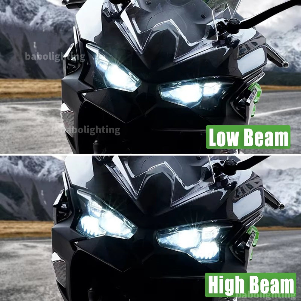 Motorcycle LED Headlight Assembly for KAWASAKI NINJA500 / Ninja500 SE ABS SE EX500 2024 2025 2026 High Low Beam Light