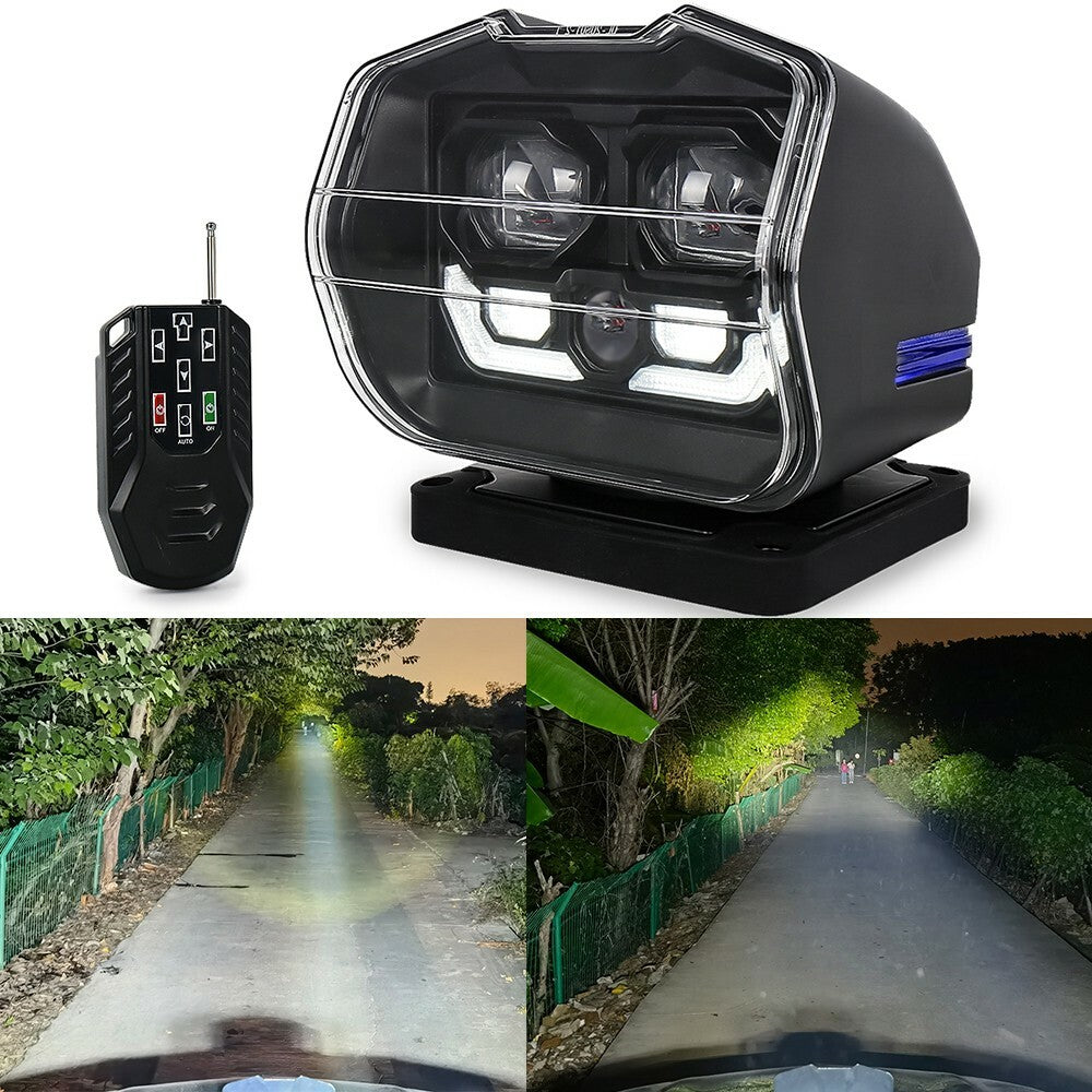 Laser Search Light 360 Degree Remote Control LED Spotlight Marine Boat Offroad