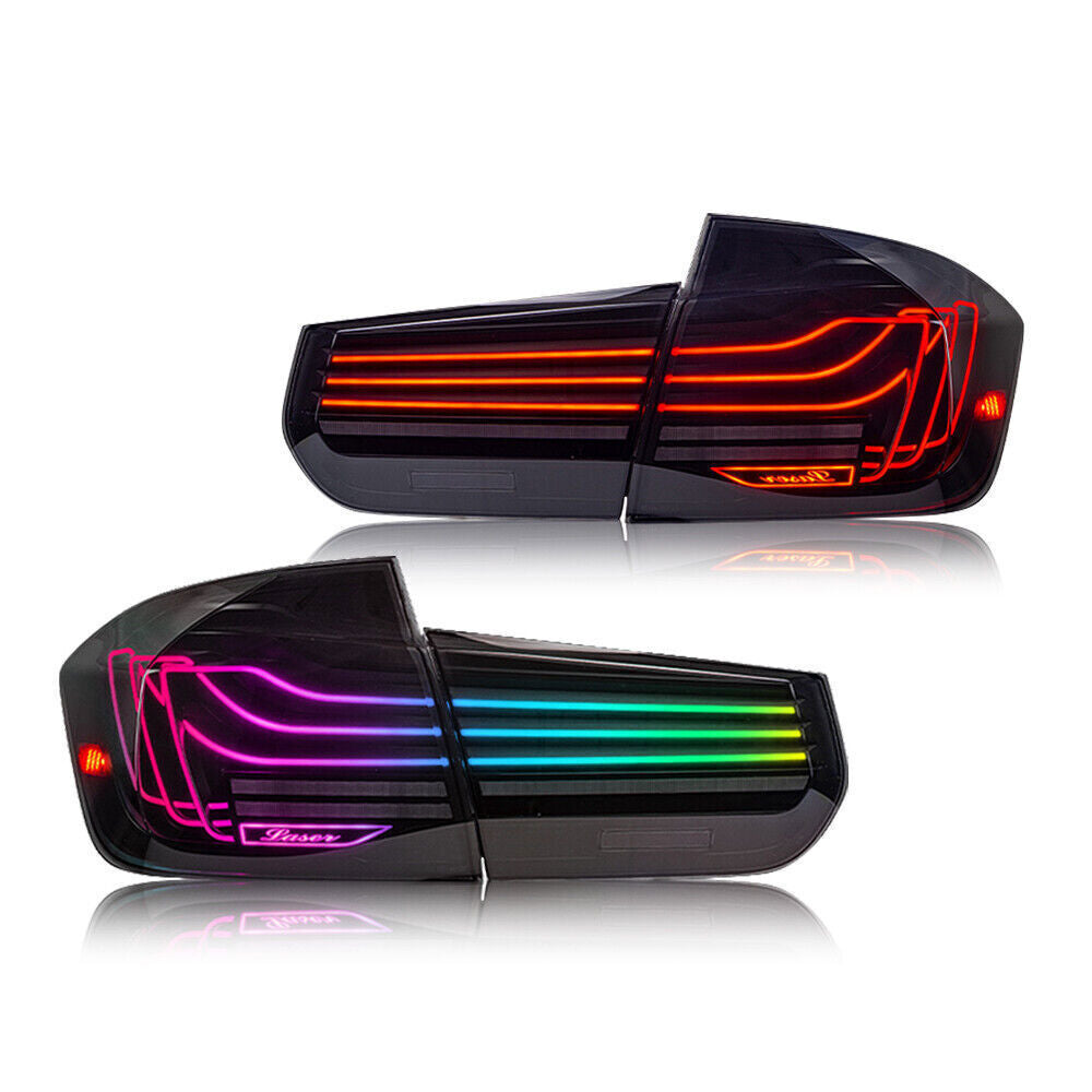 für BMW 3 Series F30 F80 Limousine 2013-2018 Rückleuchten Paar RGB LED Rücklicht