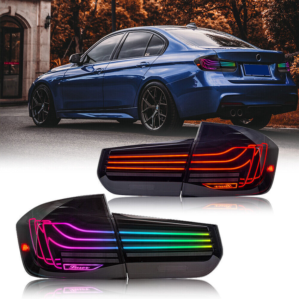 für BMW 3 Series F30 F80 Limousine 2013-2018 Rückleuchten Paar RGB LED Rücklicht