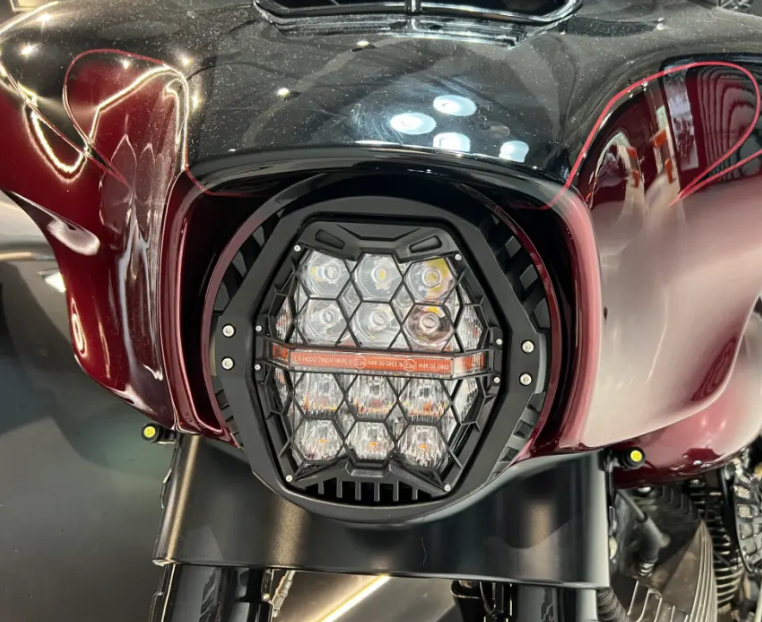 7" inch Motorcycle LED Headlight High Low Beam with Amber DRL for Harley Touring Street Glide Cvo Tri Softail