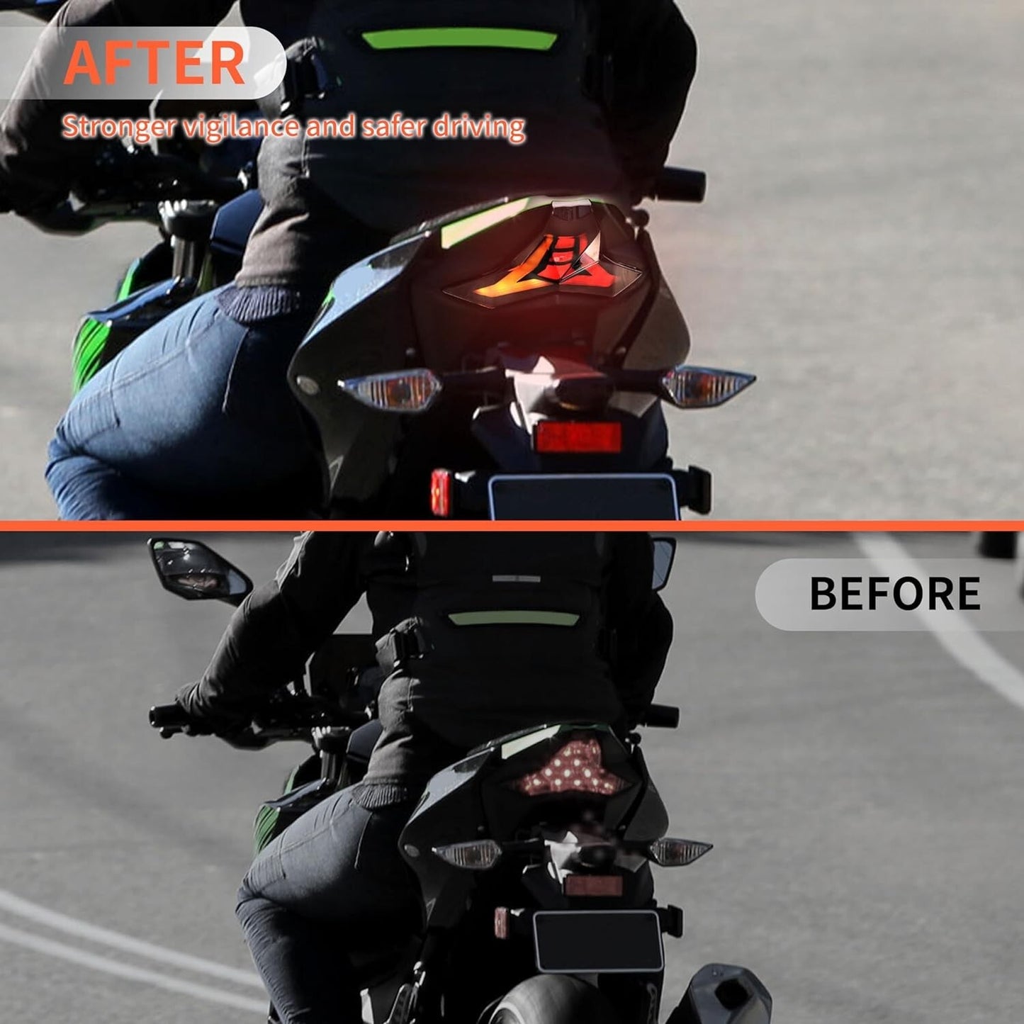 For 2019-24 Kawasaki Ninja ZX-6R ZX-10R Integrated LED Tail Light w/ Turn SMOKED