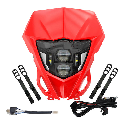 LED Headlight +Switch Harness Kit for Honda CRF CRF250F CRF150L CRF250L CRF300L CRF450L CRF110F CRF125F