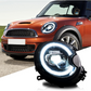 Automotive Headlights Assemblies for BMW Mini Cooper R55 R56 R57 R58 R59 W/Startup 2007-2013 with Hi-Lo Beam DRL Turn Signal（2pcs）