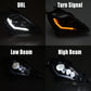 Led Headlight Assembly w/ Turn Signal & DRL for Yamaha YFM 250 350 700 700R SE Raptor YFZ 450 YFZ450R 450X