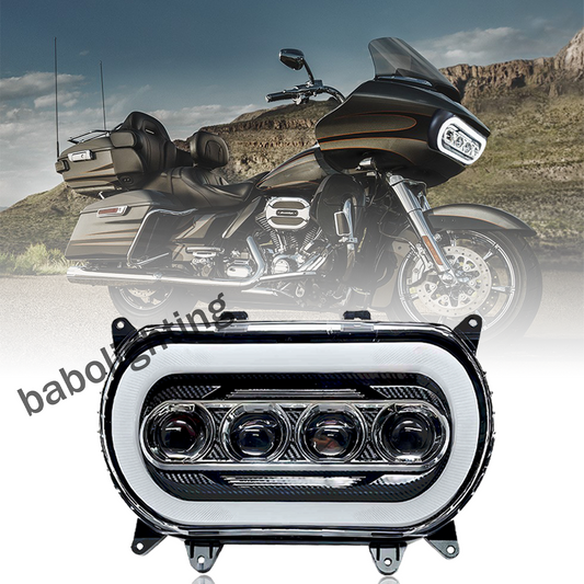 LED Headlight Projector Hi/Lo Beam DRL Headlamp For Road Glide 2015-2023