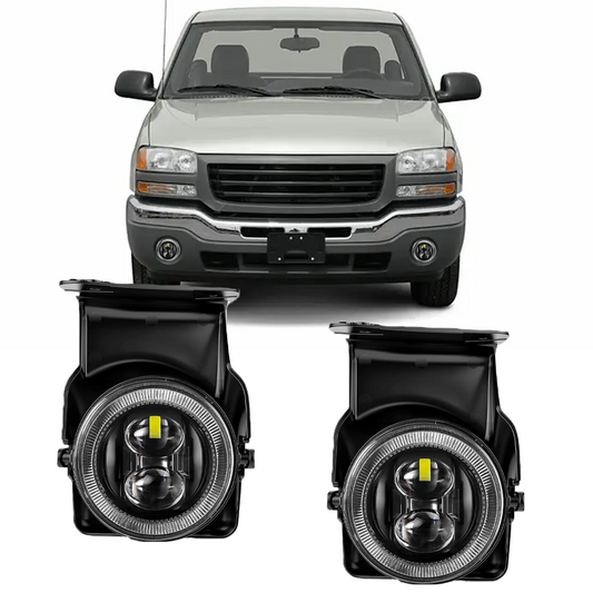 2PCS LED Front Fog Lights for GMC Sierra 1500 2500 HD 3500 2004 2005 2006
